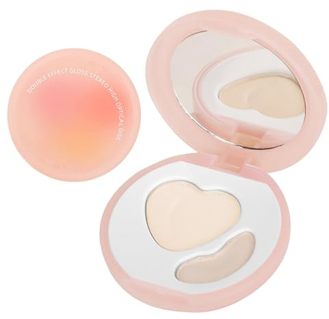 Paleta de maquillaje, paleta de contorno facial, maquillaje portátil para mujeres, resaltador de polvo crema con brocha de mezcla, juego de brillo ligero para principiantes y viajes diarios de 3