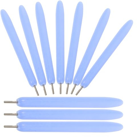 Parliky 10 Pezzi Penne per Quilling Carta Ergonomiche Strumento Multiuso per DIY Artigianato Scrapbooking e Perline Punta in Metallo Larga per Carta Riciclata e Cartoncino Kit Completo