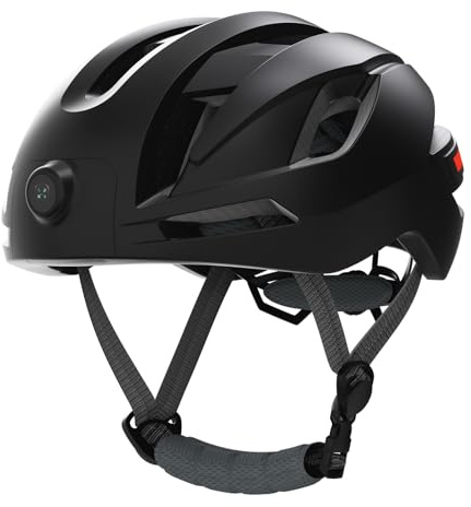 Asixxsix Casque de Vélo Intelligent avec Bluetooth, Caméra 1080P et Clignotant, Casque de Cyclisme pour Vélo de Montagne et de Route, Scooter électrique, Skateboard, Patinage, pour (Black)