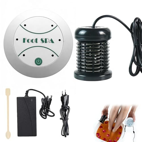 XPJBKC Joniskt fotbad, hem jonisk fot spa bad, komplett jonisk detox fot elektrolys badkit, bärbar sparengöringsmaskin för P-ieds (utan bassäng)