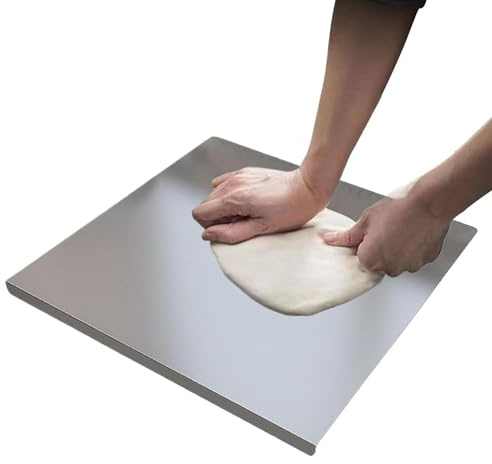 Tabla de Cortar de Acero Inoxidable,Antideslizante, Grande para Picar - Tabla Resistente Carne | Para embutidos, frutas, verduras, horneado, preparación de comidas, hogar, apartamento, restaurant