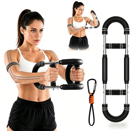 HUlNING Arm Trainer,Adjustable Chest Expander 5 Resistance Levels,Portable Home Workout Equipment,Strengthens forearms,Wrists and Legs for Men & Women Gym Strength Trainer. Muscle Builder