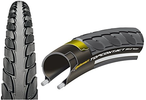 Continental Fahrrad Reifen Top Contact II // alle Größen, Dimension:42-622 (28×1,60´´), Ausführung:schwarz Reflex, Faltreifen