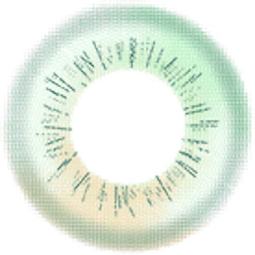 Matlens – EOS Farbige Kontaktlinsen ohne Stärke mint türkis aqua Big eyes Gradation 2 Linsen 1 Kontaktlinsenbehälter 1 Pflegemittel 50ml