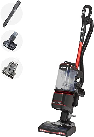 Shark Corded Upright Vacuum Cleaner 1.1L with Lift-Away Technology, Pet Model, LED Headlights, Anti-Allergen, 8m Cord, 750W, Pet, Crevice, Multi-Surface Tools, Red/Black, NV602UKT