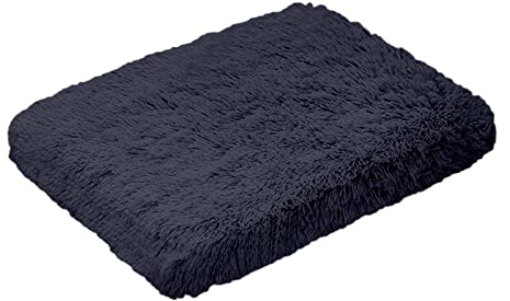 Zoomlie Hundebett waschbar, Well-Memory-Schaum Kuschelhütte Plüsch flauschig gemütlich orthopädisches Hundebett rechteckig Welpen-Sofa für mittelgroße Katzen und Hunde (XL100 x 60 x 10 cm dunkelgrau)