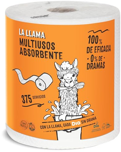 DIA LA LLAMA papel multiusos absorción 375 servicios rollo 1 unidad