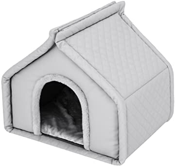 Pillowprim Haustierhütte, Hundeecke, Haustierzwinger, Hundehütte, Ruhebereich, Zwinger, Tierheim, Hundezwinger, Hundeliegen, Gr. 3: 60 x 50 cm Asche