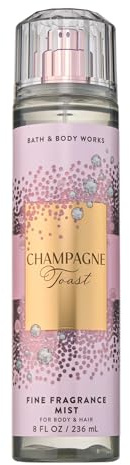 Bath & Body Works Champagne Toast Fine Fragrance Mist, Body Spray & Perfume for Women, Long-Lasting Personal Fragrance, Bubbly Champagne and Sparkling Berry Scent, 8 fl oz - 1 Pack