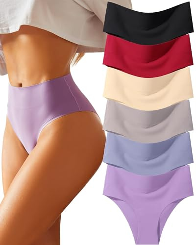 BeReady Culotte Gainante Femme Ventre Plat Invisible Culotte sans Couture Femme Taille Haute Slips sous-vêtements pour Femmes Lot de 6 S-XXL