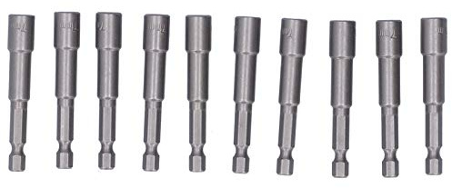 Jeu de 10 douilles hexagonales 7mm, embouts de tournevis magnétiques puissants pour vis