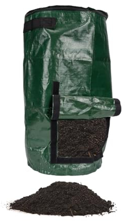 CStern Composter, compostiera da giardino, verde, compostiera rapida con coperchio e finestra di raccolta del compost, compostiera termica per giardino e balcone (15 galloni, 56 l)
