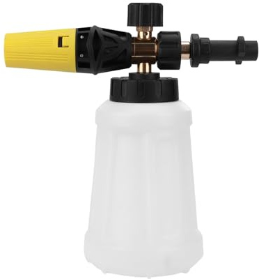 SuerZaro Snow Foam Lance for Karcher K2 K3 K4 K5 K6 K7 Pressure Washer, 1 L Soap Dispenser with Adjustable Spray Nozzle and New Generation Connector, High Pressure Wash Car Foam Gun Accessory