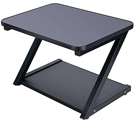 HAVVMK Druckerständer, Desktop-Druckerständer, 2-stufiger Druckerständer mit Ablageflächen, Aufbewahrungs-Organizer-Regal für Zuhause und Büro für Faxgerät, Scanner, Akten, Bücher, Rustik