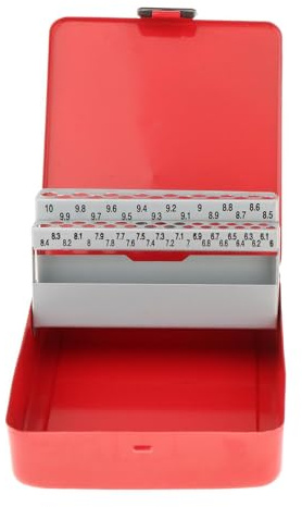 Folpus Custodia per punte da trapano elicoidali Porta punte da trapano, ferro, robusta custodia vuota per accessori indicizzati Scatola per indicizzazione, 41 slot