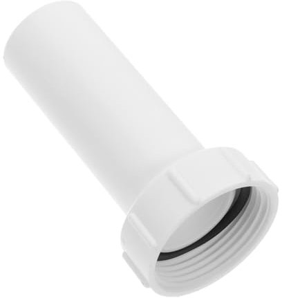 IWOWHERO Sink Drain Hose Extension Pipe Joint Connector 1-1/4 Inch Threaded Pipe to 32mm Straight Adapter Leak-Proof Plastic Fitting for Kitchens and Bathrooms