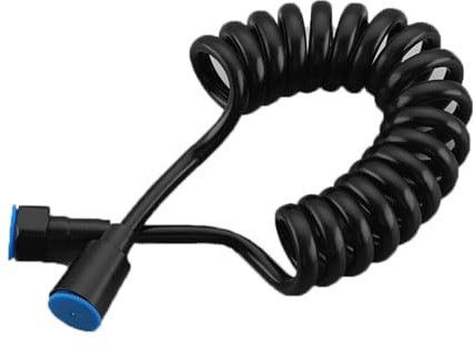 TYMYW Bidet Schlauch für Toilette Einziehbarer Duschschlauch, Feder-Ersatz-Duschschläuche für Handbrause-Spritzgeräte,Schwarz,2M