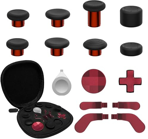 CHARM FOCUS 16-in-1 Metal Thumbsticks Replacement for Xbox Elite Series 2 | Replacement Kits for Xbox Elite 2 Controller Accessories, Includes Magnetic Joysticks, Paddles, Silicone Caps, D-Pads, 1 Tool