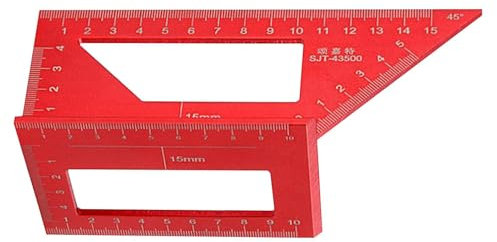 Krujecnt Woodworking Protractor, 45/ Multi Angle Measuring Ruler, Aluminum Alloy Square Protractor, High Precision Layout Multipurpose Measuring Tool For Engineer Carpenter