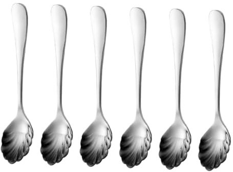 Cabilock Cucharilla De Café De Postre Cuchara De Mezclar Diseño Floral Ideal Para Hogar y Bares
