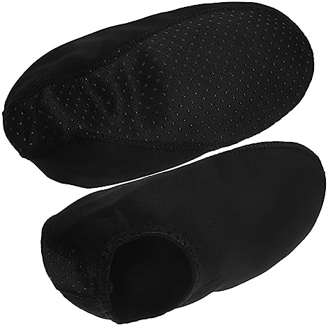 VICASKY rutschfeste Schwimm und Wasserschuhe Socken, Schwarz, 34–35 | Strandschuhe Herren Wasser, Schnell Trocknend und Faltbar, aus Kunststoff für Land und Wasseraktivitäten