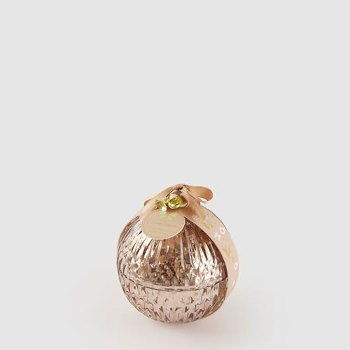 EDG Enzo De Gasperi Candela Profumata Sfera di Natale 8cm Champagne