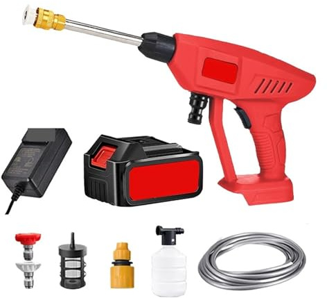Macchina For La Pulizia Dela Batteria Ricaricabile Portatile Da 21 V Con Pistola Ad Acqua For Idropulitrice Elettrica Senza Fili Da 100 Bar Potente Facile