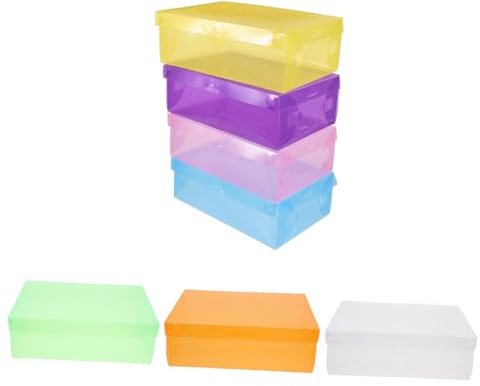 Healifty 7pezzi Scatola Portascarpe Impilabile Scatola Portaoggetti Per Scarpe Da Ginnastica Contenitore Per Scarpe in Plastica Organizzatore Per Per Casa e Negozio Di