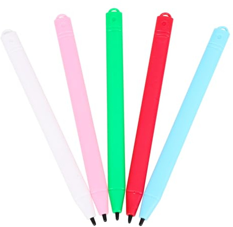 Veemoon 5 pièces Stylet Tactile pour Tablette LCD Stylo de Dessin sans Recharge Haute Sensibilité pour Écriture Précise sur Écran Tactile Portable et Confortable