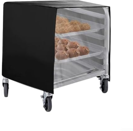 Copertura per portapane in tessuto Oxford, con cerniera e prese d'aria, adatta per griglie a 10 livelli, protegge da umidità e polvere in ambienti di cottura (58,4 x 71,1 x 81,3 cm)