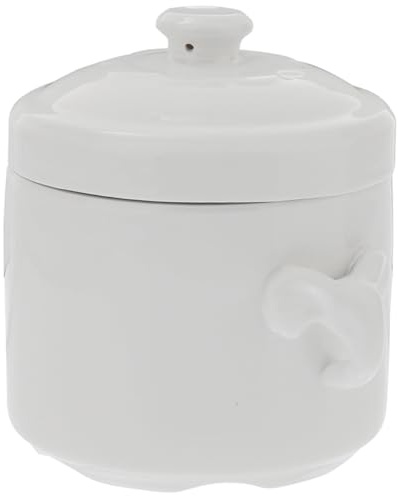 STOBAZA Bol à Soupe Céramique avec Couvercle Cocotte Terre Cuite Résistante Chaleur Bol Multi-usage pour Ragoût Dessert et Cuisson Lente Récipient et Pratique