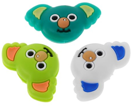 Alipis Smorzatori per Racchetta da Tennis a Forma di Koala Set da 3 Pezzi in Silicone Morbido Ammortizzatori Antivibrazioni Compatibili Racchette Standard per Protezione e Comfort
