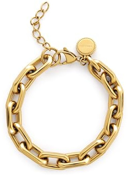 SINGULARU Pulsera Mujer Big Link Acero Baño Oro | Acero resistente al agua con baño de Oro de 18kt y diseño de eslabones grandes.
