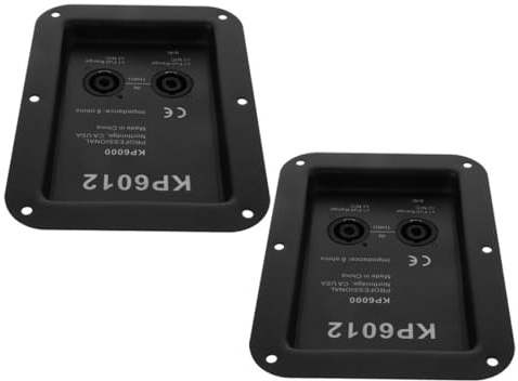 KAILIKETIY Piastra Terminale Altoparlante in Ferro 2 Pezzi, Scatola di Giunzione Cablaggio Altoparlanti Compatibile Stage Box 612, Morsettiera Connettore per Casse Acustiche Professionali