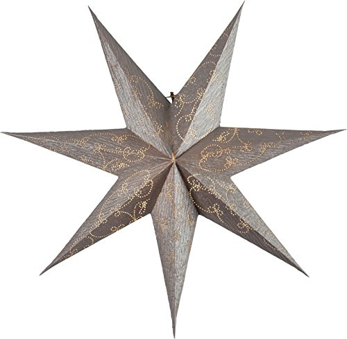 Star Estrella de Papel Decorus, 7 Puntas, Dorado, 1.5 x 6.3 x 6.3 cm