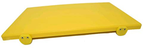 MCM service Tagliere in polietilene Professionale Giallo 60x40x2 con Fermi Made in Italy