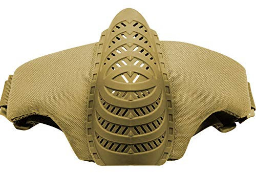 Tactical Area Demi Masque de Protection Tactique de Protection CS Demi-Masque de Paintball Militaire Pliable, T