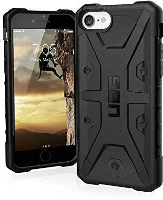Urban Armor Gear Pathfinder Hülle Apple iPhone SE (2020) / 8 / 7 / 6S Schutzhülle (Wireless Charging kompatibles Cover, Sturzfeste Handyhülle, Ultra Slim Bumper) - schwarz