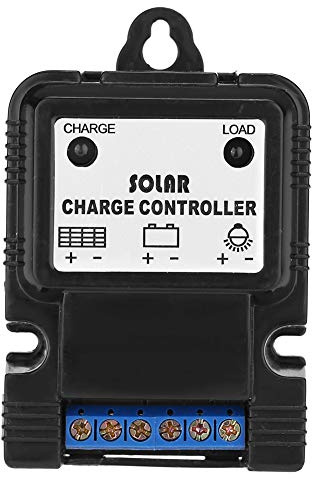 Estink Solarkonverter 12V 3A, Solar Controller mit LED-Anzeige für tragbare Solarpanels PWM-Ladegerät 6V/12V