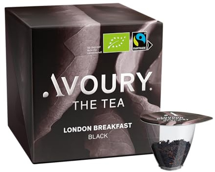 Avoury Tee-Kapseln – Premium Teesortiment für Avoury Teemaschine – Schwarzer Tee: LONDON BREAKFAST