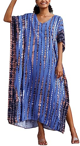 L-Peach Boho-kimono för kvinnor, lång cardigan, rymliga myskläder, överdimensionerad kaftan, strandklänning, täckande kläder, morgonrockar, En Marin, en storlek