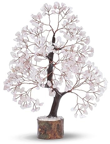 PYOR Rose Quartz, Gemstone Tree, Crystal Tree, Reiki Decor, Crystal Gifts for Women, Rose Quartz Crystals, Feng Shui, Gem Stones, Pink Room Decor, Pink Money Bonsai