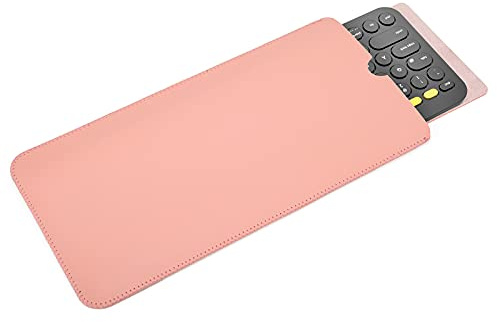 PU Leather Keyboard Sleeve Case Bag for Logitech K380 Multi-Device Wireless Bluetooth Keyboard Skin, Pink