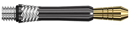 Target Darts Unisex Heli Ti Darts-skaft, svart, guld och silver, kort