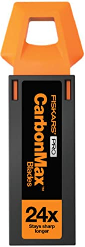 Fiskars Cuchillas Universales de Repuesto, Para los Cúter Universales de Fiskars, Hojas de Acero Inoxidable, Paquete de 20 Unidades, CarbonMax, 1062940