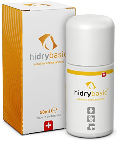 hidry basic - sensitives Antiperspirant mit Cooling-Effekt, 50ml - kein Deo | Antitranspirant, gegen Schwitzen, gegen Schweiß, gegen Scheißflecken, hocheffektiv, kein Deodorant, Unisex, Herren, Damen