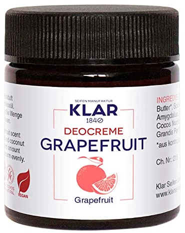 Klar Seifen Deocreme - Grapefruit, 30ml (5er Pack)