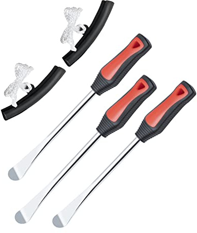ROTATION 5 tlg Reifenheber Reifen Montiereisen | 3 Stücke 290mm Reifenheber montierhebel Werkzeug, 2 Stücke Rad Felge Protektoren, Tool Kit