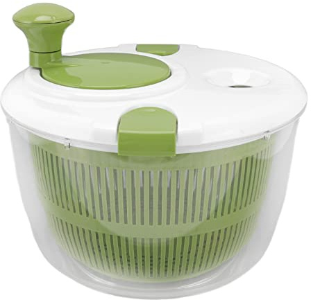 Essoreuse à Salade en ABS, Essoreuse à Laitue à Manivelle, Essoreuse à Légumes Multifonctionnelle, Essoreuse à Eau pour Légumes et Fruits de Capacité Laege, Essoreuse à Salade Manuelle pour la Cuisine