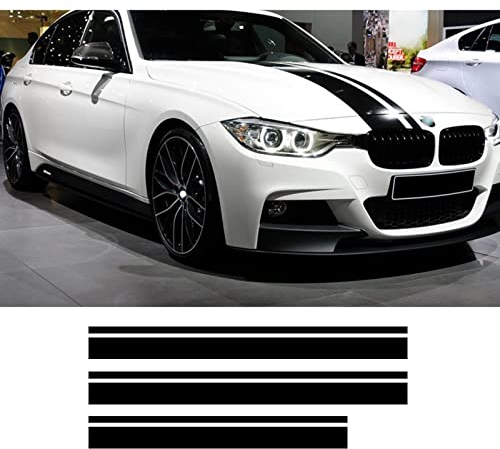Set M Performance Streifen Motorhaube Dachkoffer Vinyl Aufkleber Aufkleber, für B=MW f30 f10 f20 f31 f01 f11 f25 g30 g31 g11 g12 e60 e90 e46